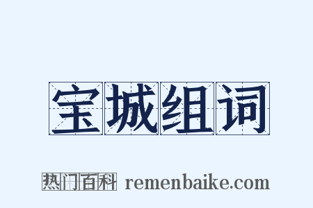 宝城组词是什么意思的图片